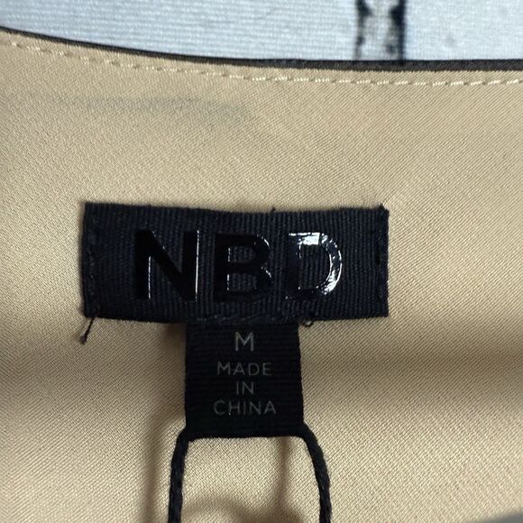 NBD x Revolve Calla Gown Cowl Neck Maxi Dress Black Nude Chiffon Womens M NWT - Picture 9 of 14